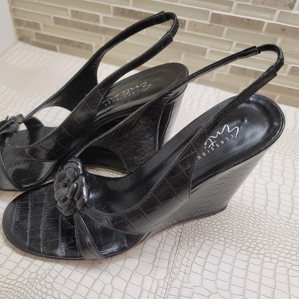 Classiques Entier Open Toe Wedge*USED